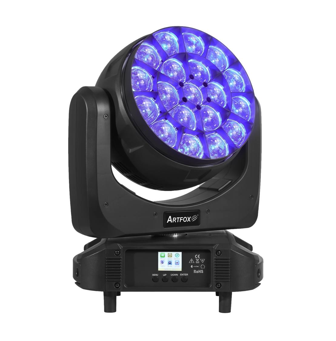 LED Moving Head:Beam Wash 2-in-1, 19x20W RGBW LEDs